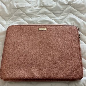Kate spade 13” glitter sleeve in rose gold